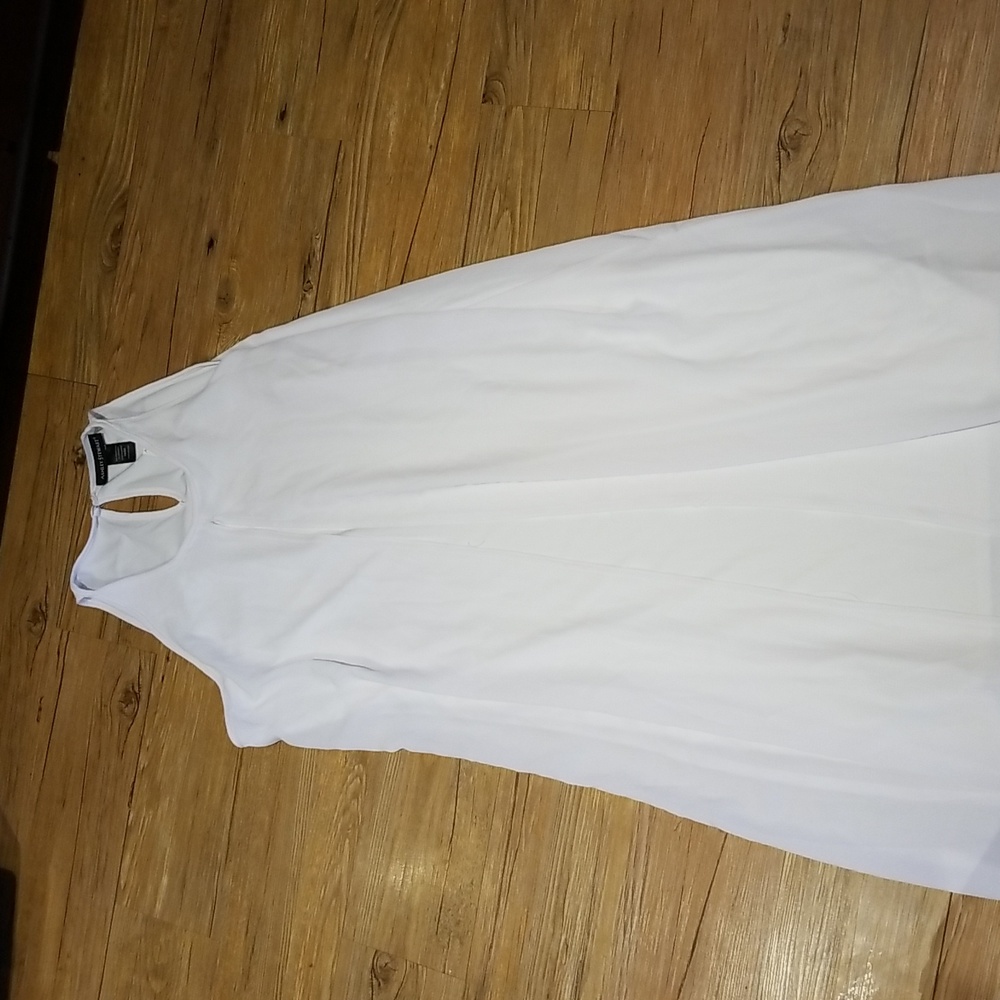 Ashley Stewart white sleeveless draped over maxi NWTS sz 18/20